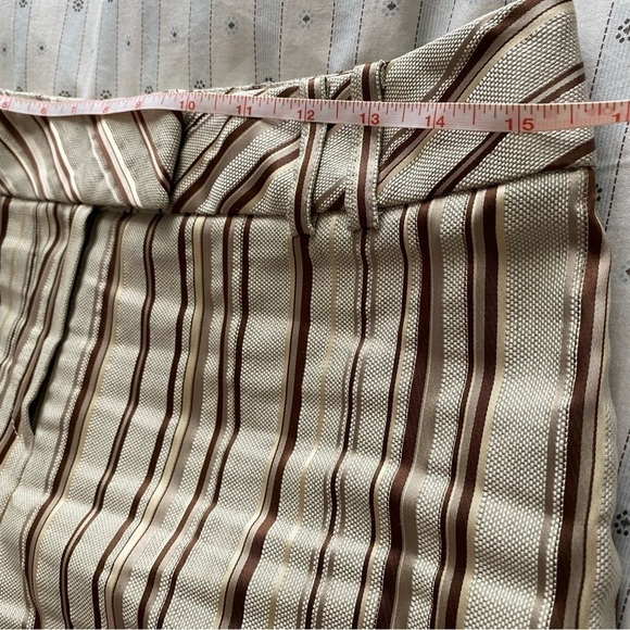 LAFAYETTE 148 striped suit fall colors Jacket size 2 Shorts size 4 linen blend - Picture 13 of 15